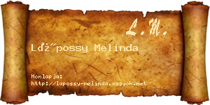 Lápossy Melinda névjegykártya