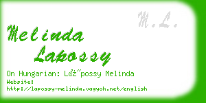 melinda lapossy business card